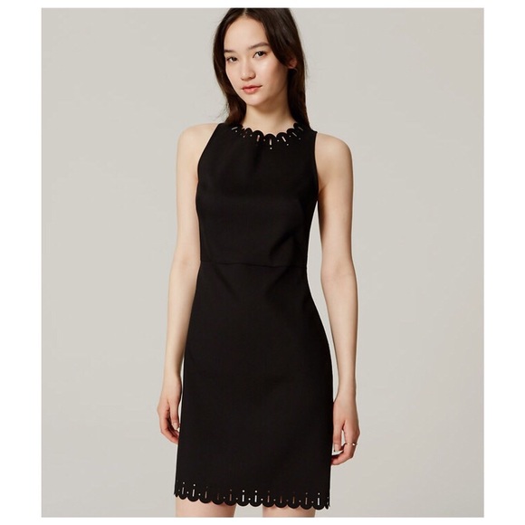 LOFT Dresses & Skirts - Ann Taylor Loft Dress 6 Laser Cut Fit Flare Shift